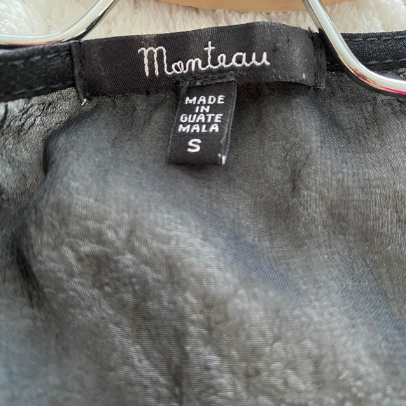 Monteau Black and White dress with pockets - Picture 4 of 4